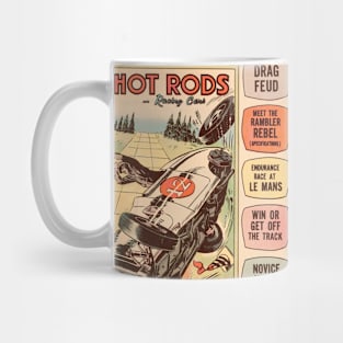 VINTAGE COMICS HOT RODS 50S RACING CARS Mug